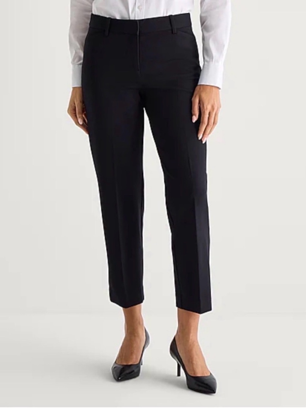 Tailored Black Cropped Dress Pants - Women's